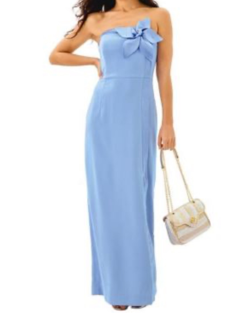 NWT Lilly,Pulitzer Anasophia Jacaranda Blue floral detail maxi dress size 10